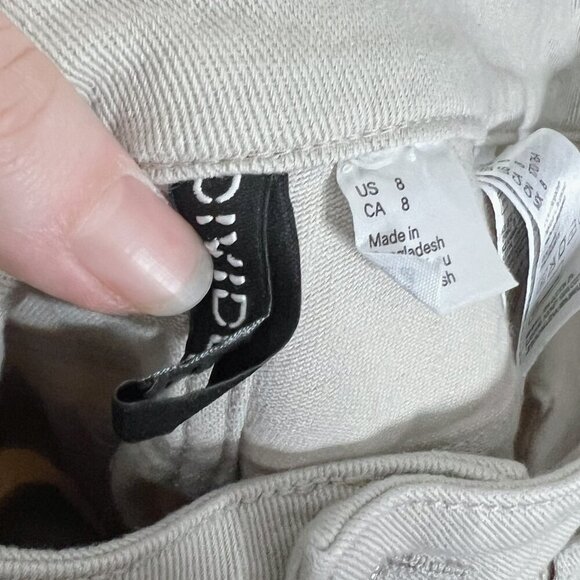 Divided by H&M Tan Khaki Wide Leg Denim Pants Jeans High Waisted Size 8 - Picture 5 of 6